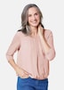 Chiffon-Shirt mit 3/4-Arm, Rundhals