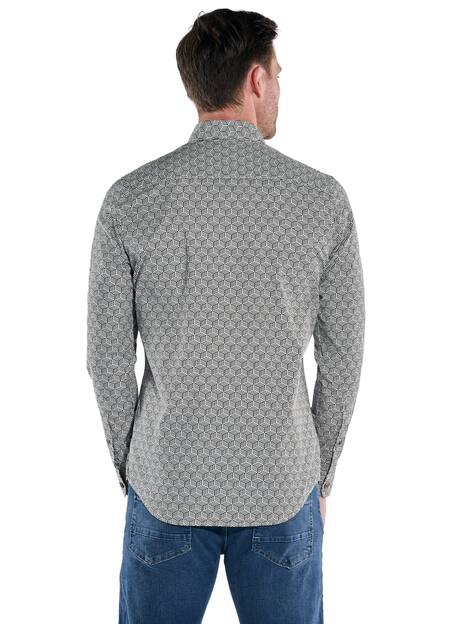 engbers Herren Langarm-Hemd gemustert , Beige