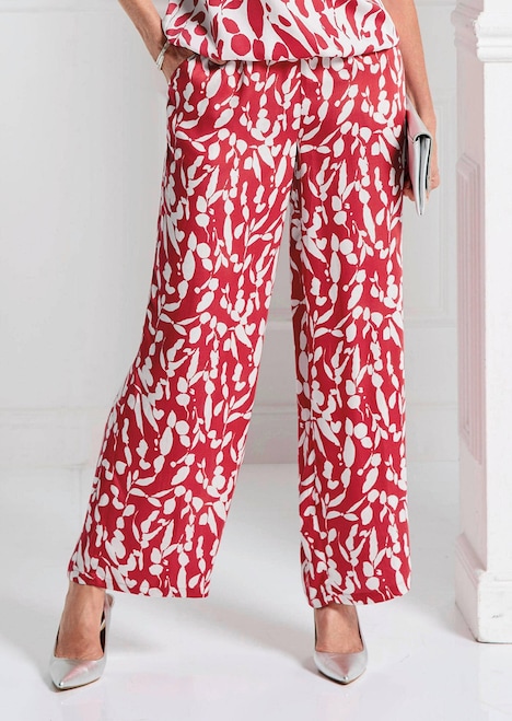 Druckhose mit floralem Muster
