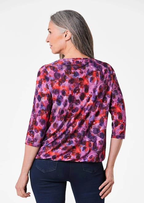 GOLDNER Shirt Gedessineerd shirt met watervalhals