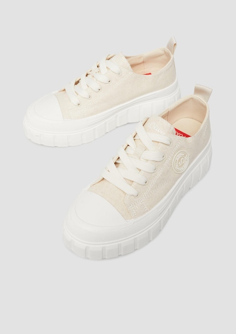 Textil-Sneaker mit Plateau-Sohle