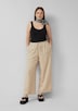 Leinenmix Hose mit weitem Bein