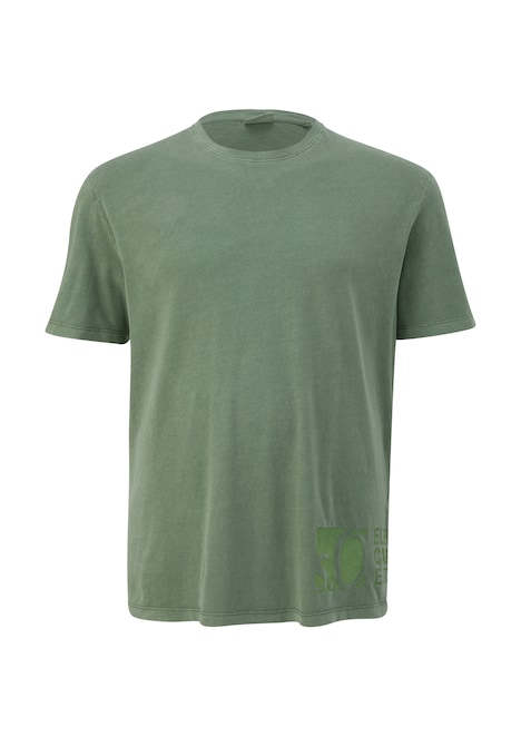 T-Shirt mit Label-Print