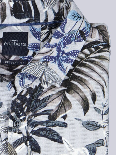 Herren Hemd langarm , Brilliantblau