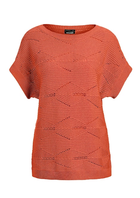 GOLDNER Tricot pullover Tricot pullover met ruitmotief