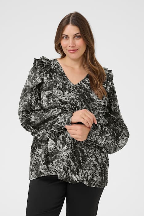 Langarm-Bluse Regular fit