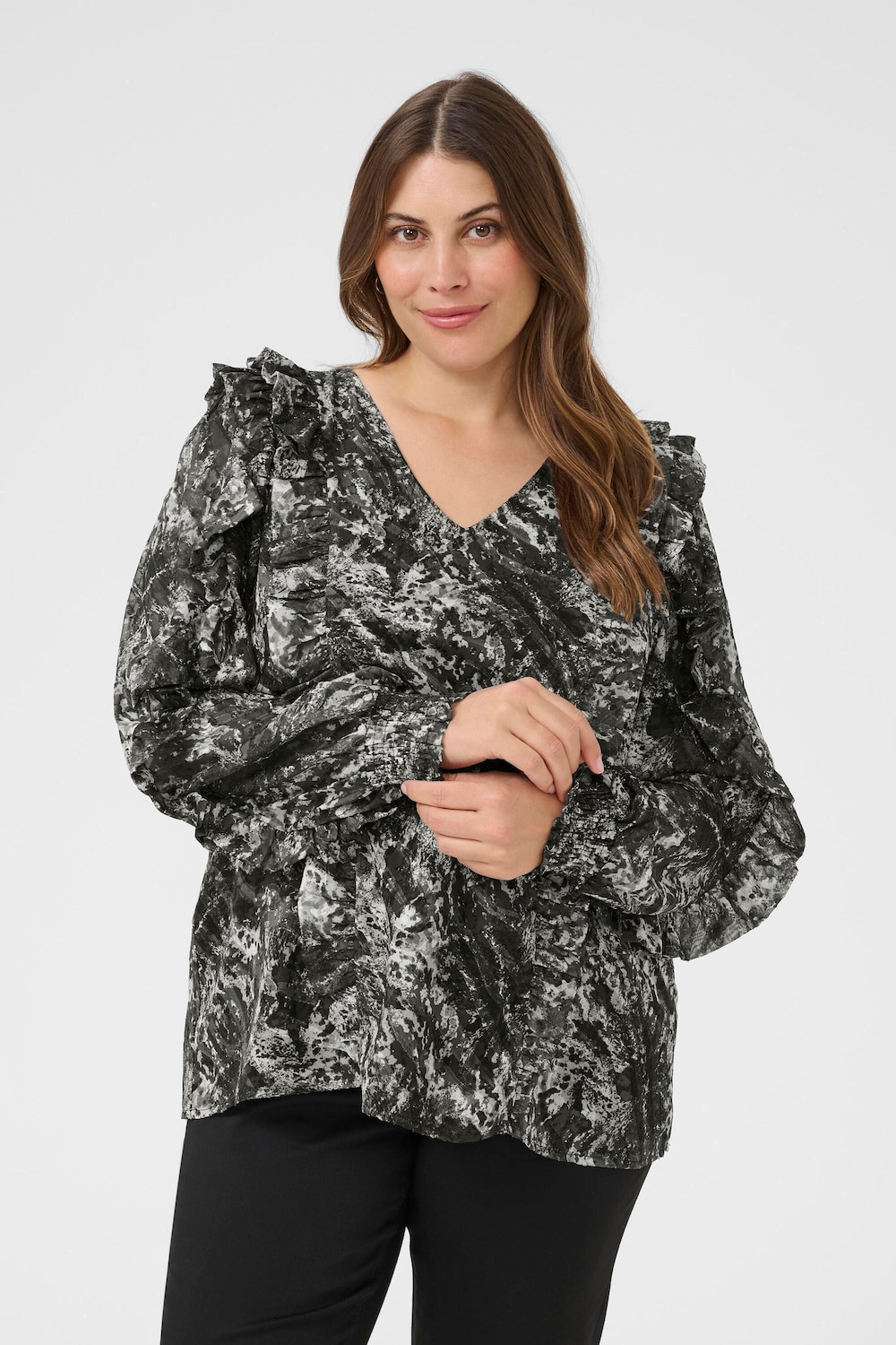 Langarm-Bluse Regular fit