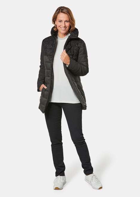 GOLDNER Gewatteerd jasje Gewatteerd jack met mooie flockprint