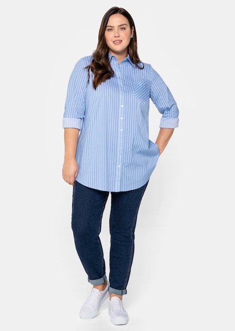 Longbluse Langarm keine Angabe Hemdkragen