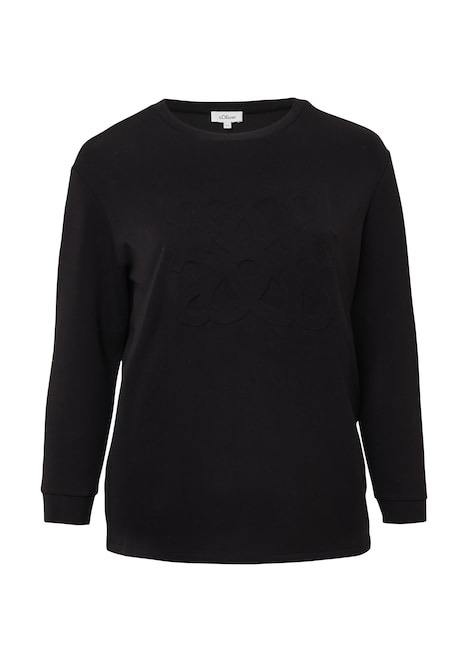 Scuba-Sweatshirt im Relaxed Fit mit Prägung