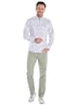 Herren Hemd gemustert mit Brusttasche , Oliv