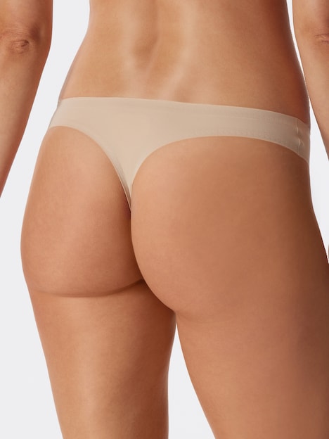 Schiesser Damen String Invisible Soft - sand