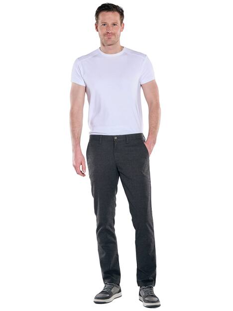 engbers Herren Chino strukturiert , Granitgrau