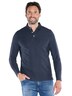 engbers Herren Langarm-Shirt mit Polokragen , Saphirblau