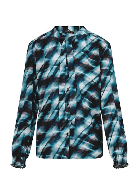 Viskosebluse mit Karo-Print