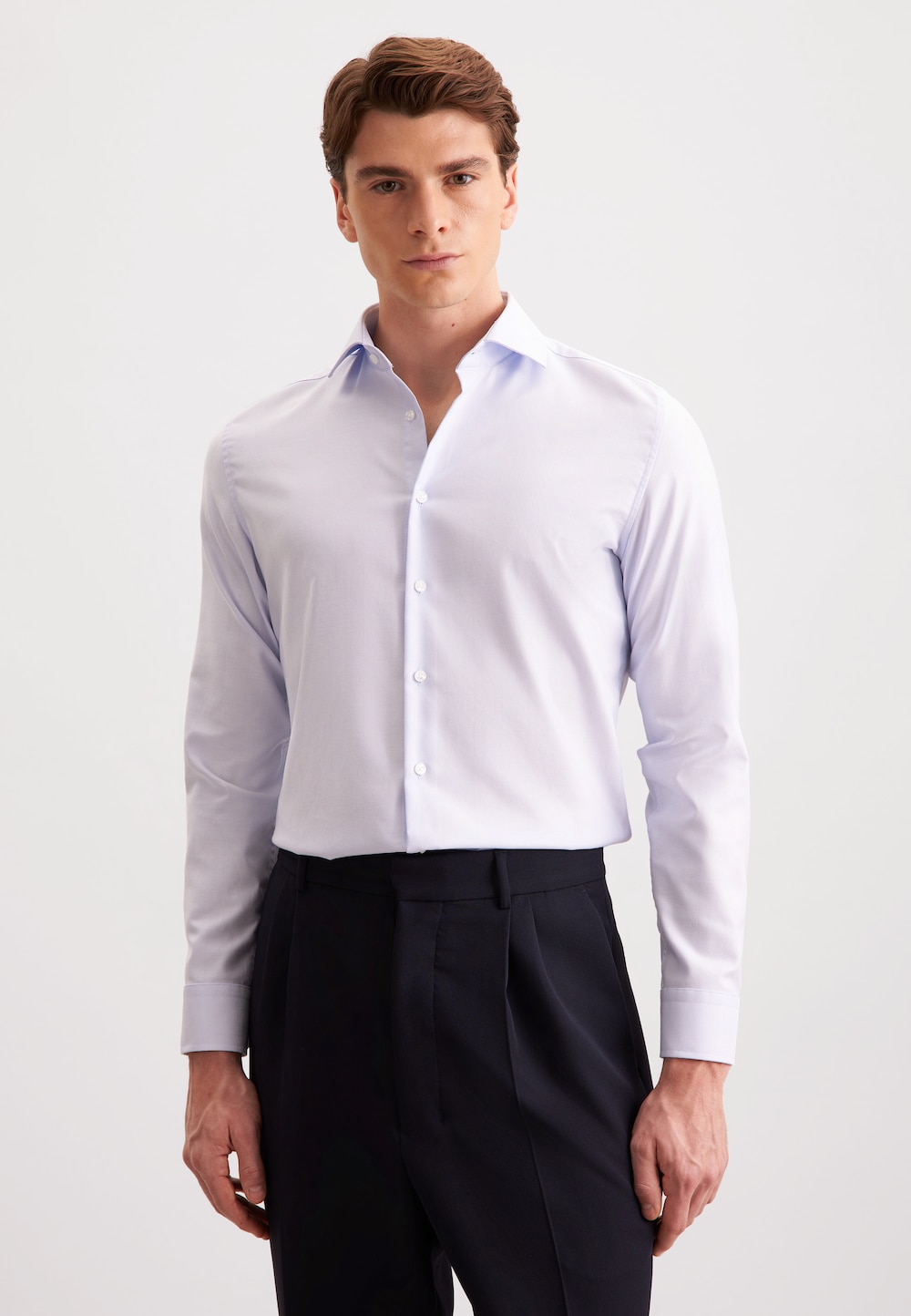 Herren Business Hemd - Fischgrat