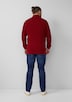 Strukturmix-Pullover aus reiner Baumwolle mit Rollkragen