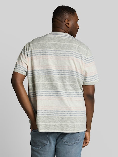 T-Shirt mit Inside-Out Streifenmuster