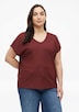 Strukturiertes V-Neck-T-Shirt im Relaxed Fit