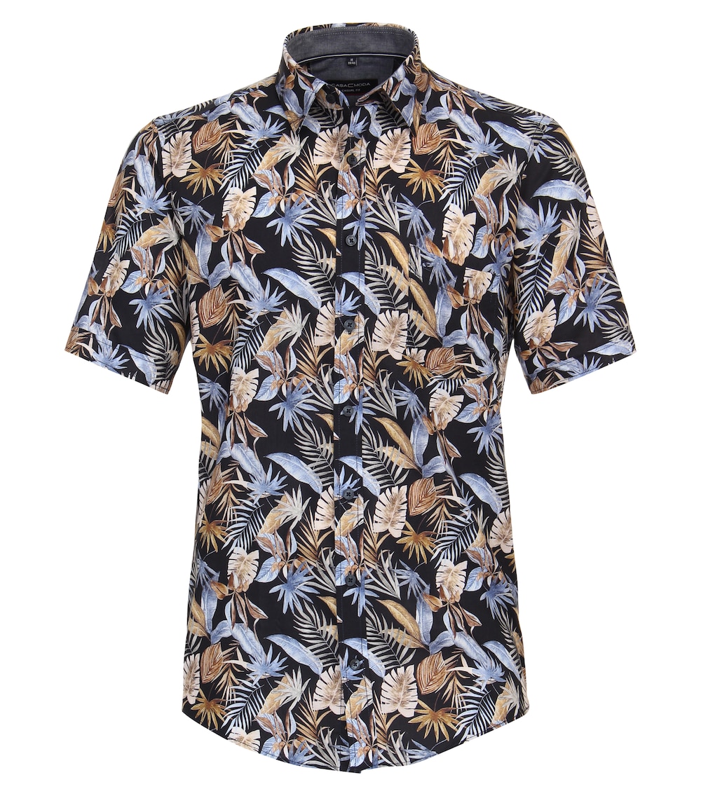 CASAMODA Freizeithemd Kurzarm Print Casual Fit