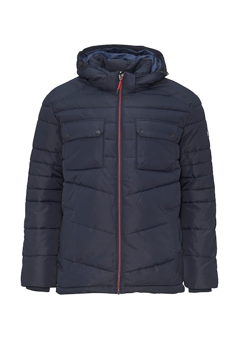 Gesteppte Jacke mit abnehmbarer Kapuze
