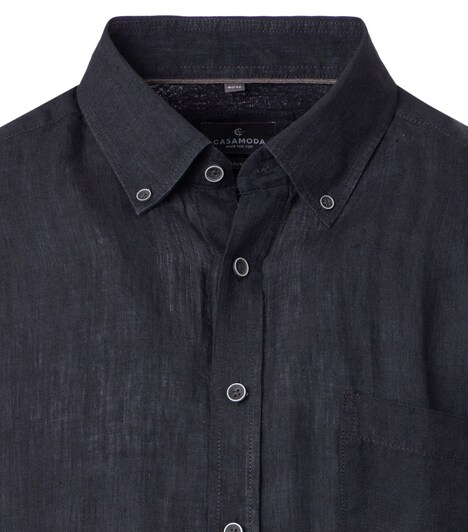 Leinenhemd Kurzarm uni Casual Fit