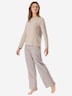 Schiesser Damen Pyjamaoberteil Mix Relax brighttaupe