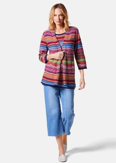 GOLDNER Tricot jasje Hoogwaardig jacquard tricot jasje