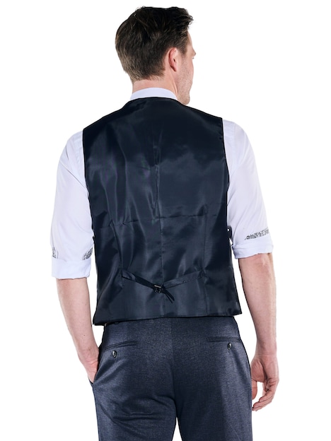 Herren Anzug-Weste aus flexiblem Warenmaterial , Saphirblau