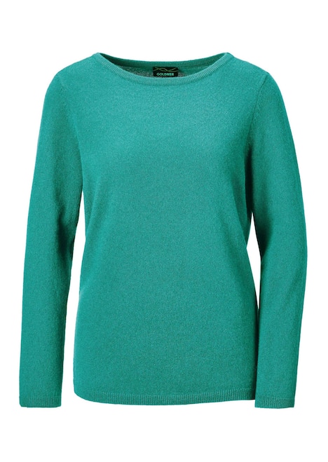 Kaschmirpullover mit U-Boot Ausschnitt