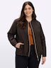 Jacke Jacke mit Leo-Alloverprint Langarm Fester Bund Stegkragen