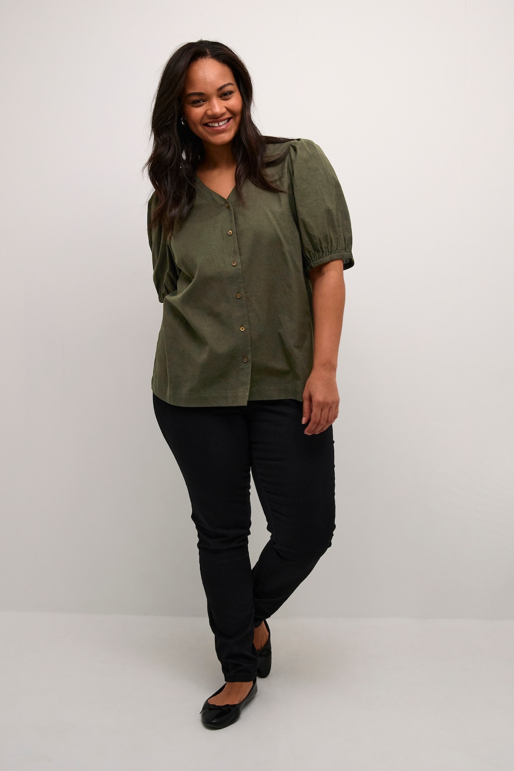 Kurzarm-Bluse Regular fit