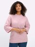 Halbarm-Pullover 3/4 Arm-Pullover in melierter Optik Kurzarm keine Angabe