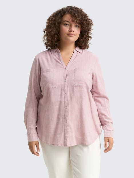Tom Tailor Women PLUS Blusen & Shirts Plus Size - Bluse mit Brusttaschen