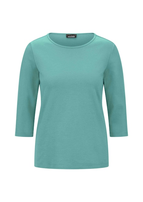 Basic shirt met boothals