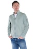Herren Sweatjacke Stehbund , Mittelblau