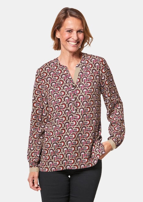 Moderne Druckbluse in legerer Form