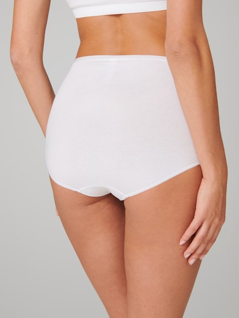 Schiesser Damen Maxislip 4-Pack 95/5 Organic Cotton - weiss