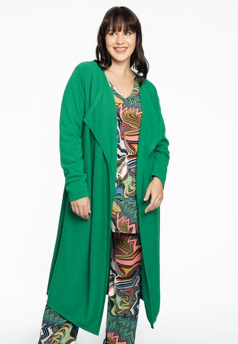 Strickjacke mit drapierter Front