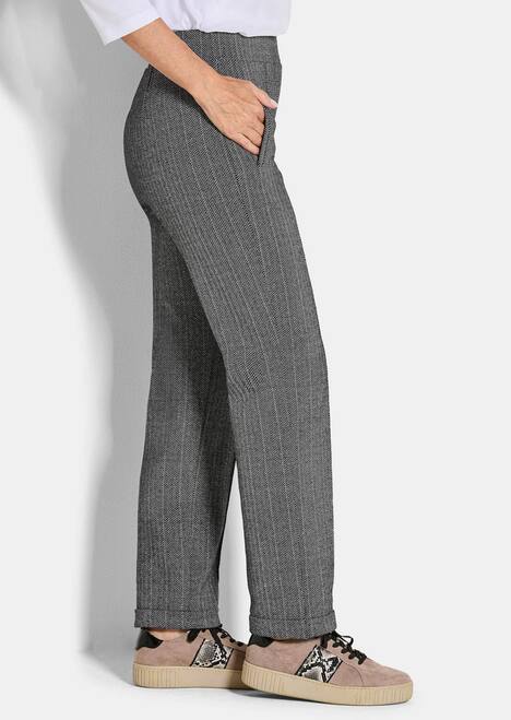 Broek CARLA met visgraatmotief