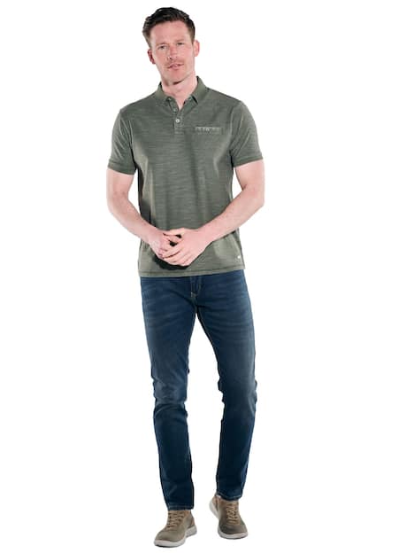 engbers Herren Polo-Shirt strukturiert , Oliv