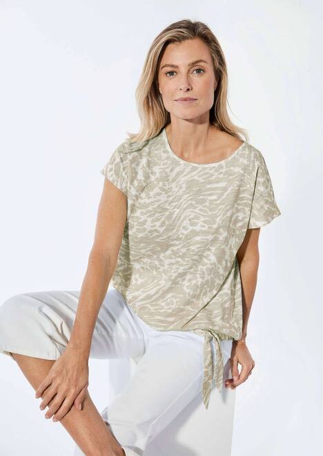 Shirt mit U-Boot-Ausschnitt