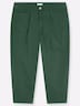 Twill-Hose Bundfaltenhose aus Twill, mit Barrel-Leg normal Elastische Einsätze