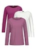 Langarm 3er-Baumwollshirt-Set