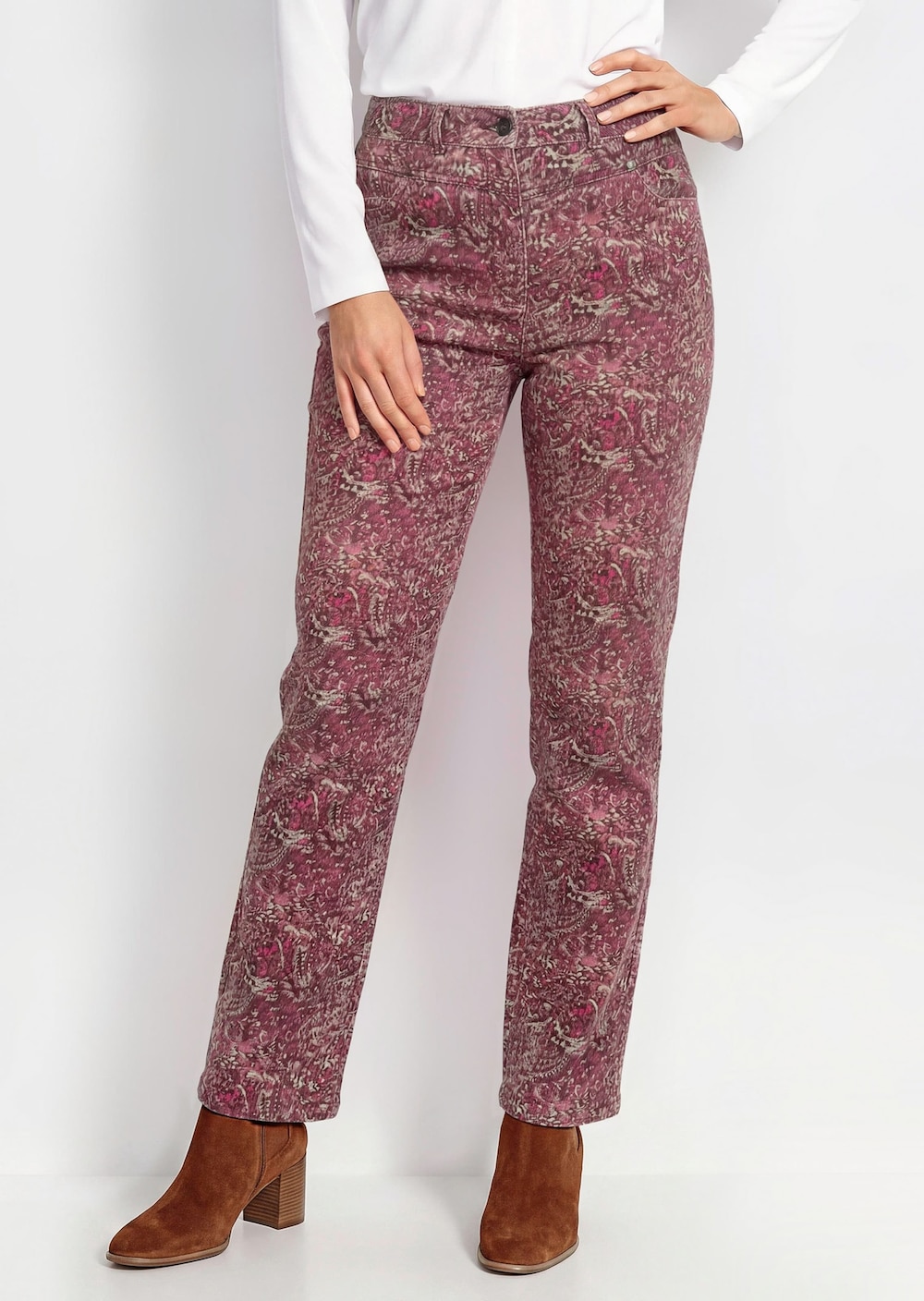 Cordhose LOUISA mit Paisley-Druck