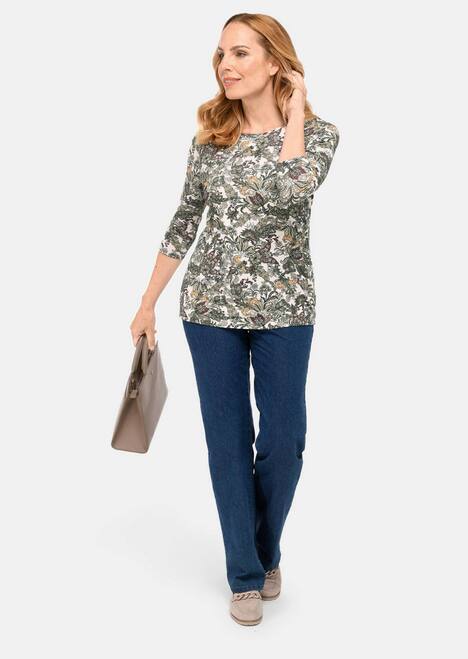 Kombinierfreundlich gemustertes Shirt