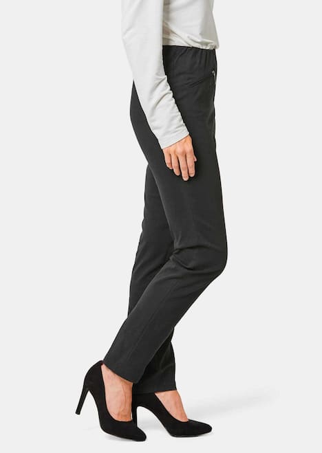 GOLDNER Bengaline broek LOUISA Smalle bengaline broek LOUISA, aan de binnenkant geruwd