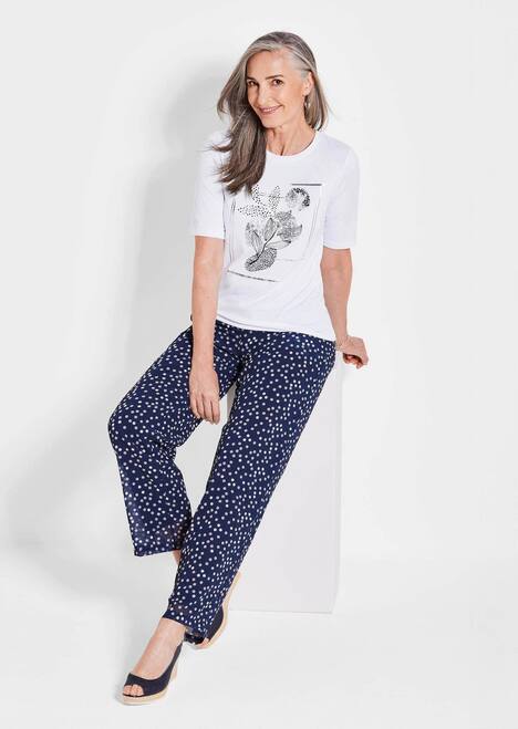 Jersey-Oberteil mit grafischem Glanzdruck