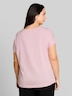 T-Shirt im Material-Mix