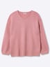 Langarm-Pullover Langarm-Pullover mit Ballonärmeln Langarm Ohne Kragen